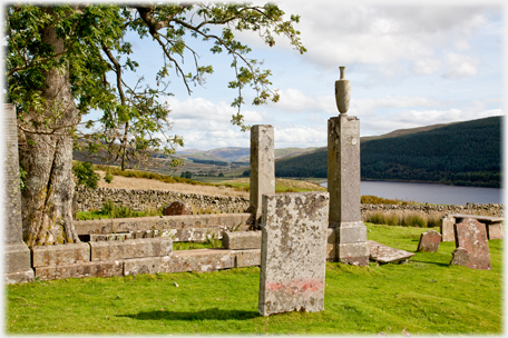 Kirkyard looking north.