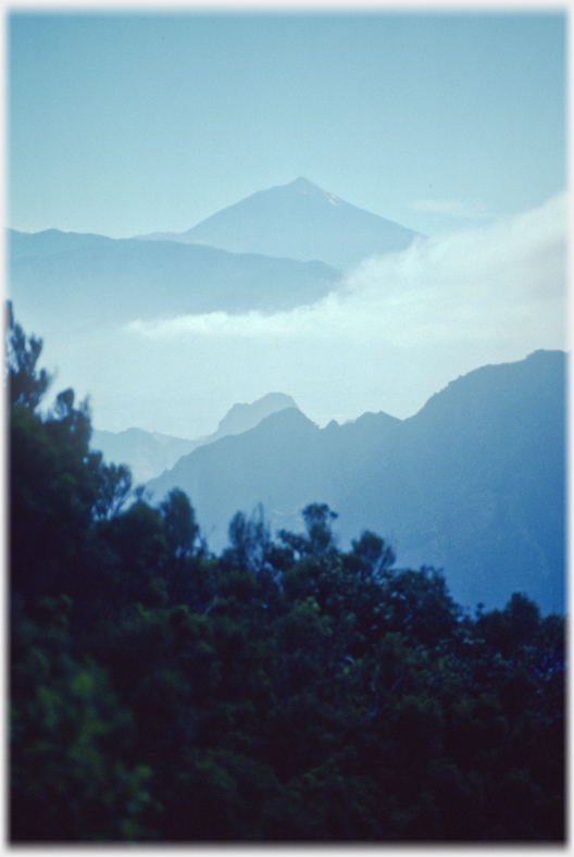 Mount Teide in the distance.