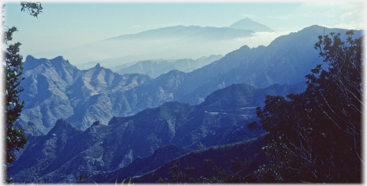 Looking across the northern hills.