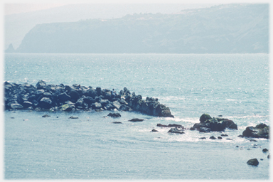 Rocks at the shore.