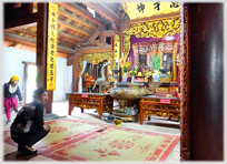 Shrine room of Den Con Pagoda.