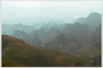 The karst landscape near Lung Cu.