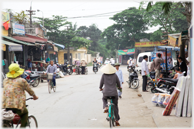 Another shot of the street at a quiet time further out of the town.