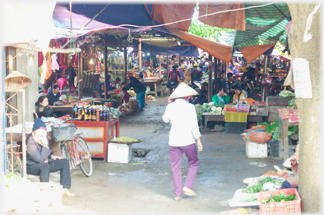 Stalls at the rear of the market.