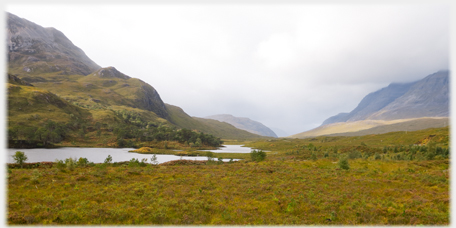 A strath with river running to left