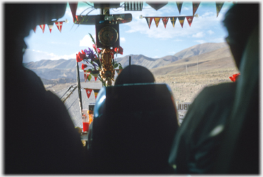 Bus driver's view in eastern Turkey.