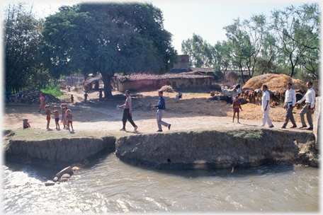 Village cetre and pool.