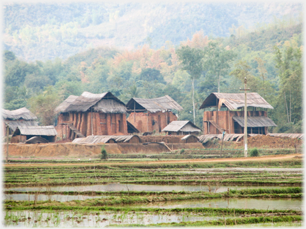 Close-up of brick works.