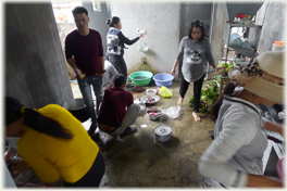 Meal being prepared