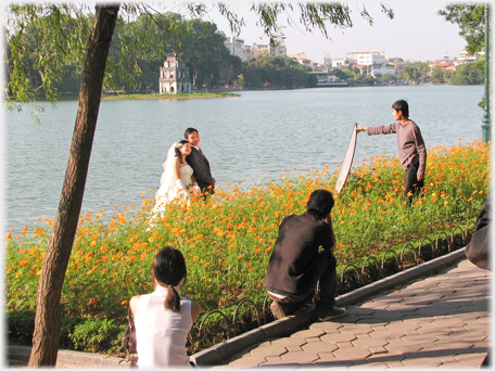 Wedding by Hoan Kiem Lake.