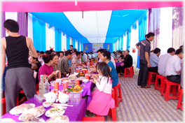 Marquee with guests.