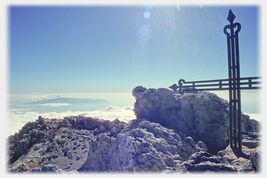 Looking south-west from the summit of Mount Teide on Tenerife